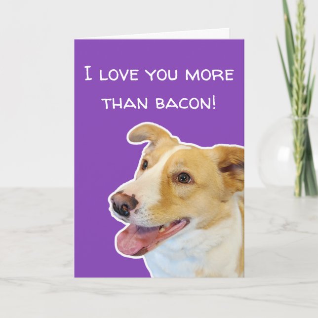 Funny Dog Lovers Valentine's Day Card (Front)