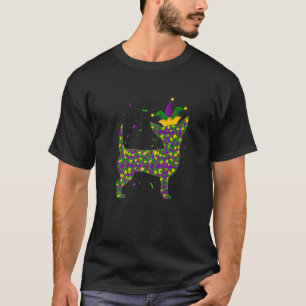 Funny Dog Mardi Gras, Cute Leopard Chihuahua Puppy T-Shirt