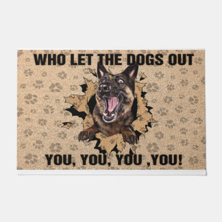 Funny Dog Mat, Who Let The Dogs Out Doormat
