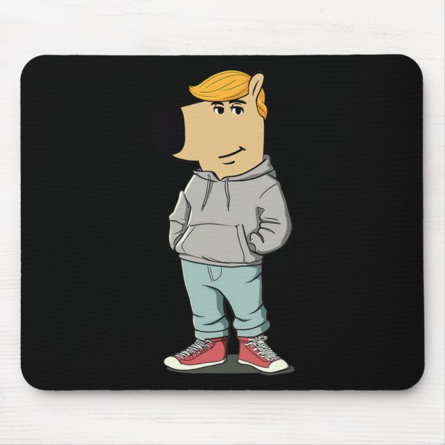 Funny Dog Meme Trump Hat Make Great Again  Mouse Mat (Front)