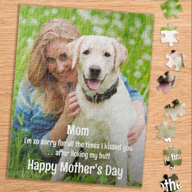 Funny Dog Mom - Mothers Day Dog - Cute Pet Photo Jigsaw Puzzle (Creator Uploaded)