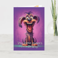 Funny Dog Monster: Tiny Terrier Mutant Birthday