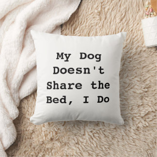 Funny Dog Mum Bed Sharing Personalised Pillow