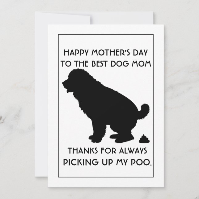 funny dog mum invitation (Front)