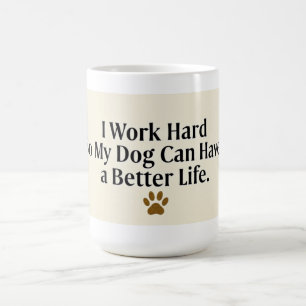 Funny Dog Mum Mug – 15 oz with Minimalist Text