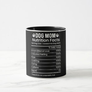 Funny Dog Mum Nutrition Facts Mug