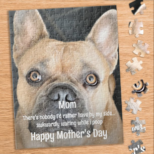 Funny Dog Mum Pet Photo - Mothers Day Cute Dog Jigsaw Puzzle
