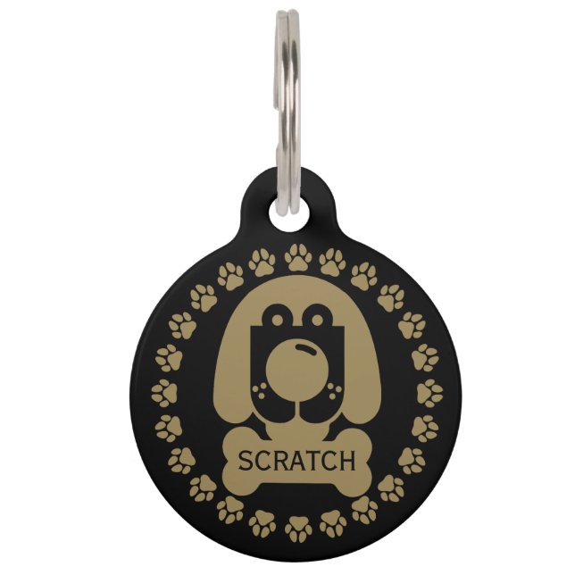 Funny Dog Name Pet Tag (Front)