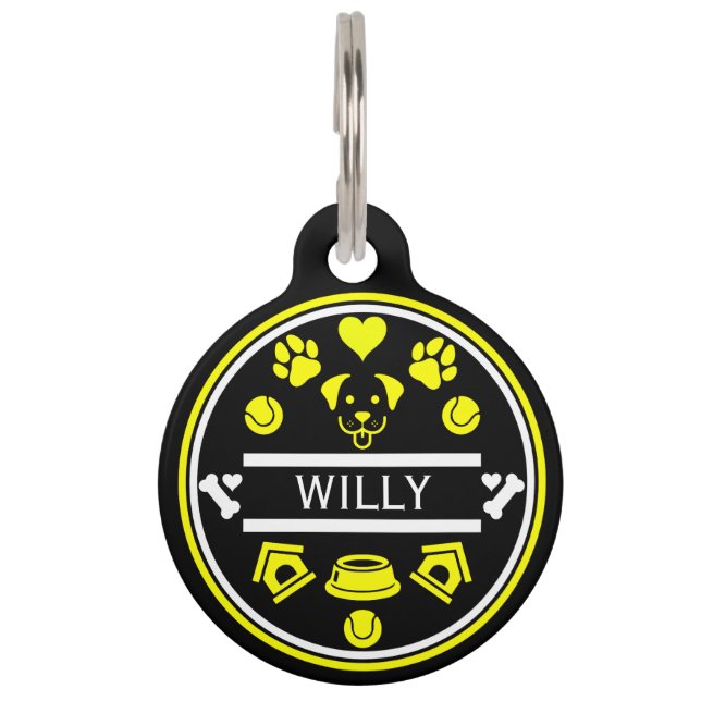 Funny Dog Name Pet Tag (Front)