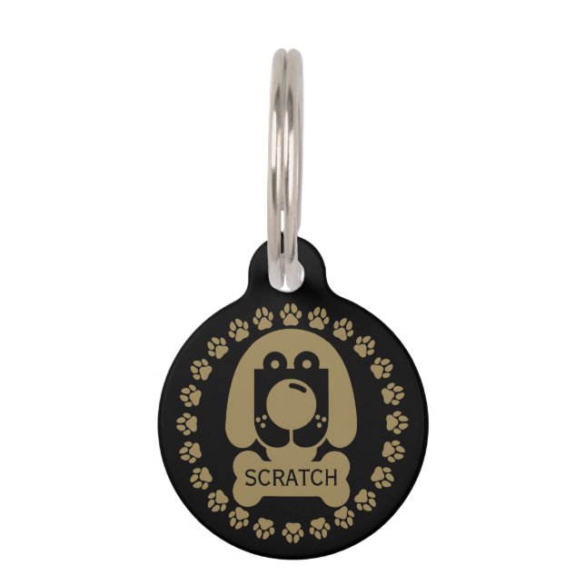 Funny Dog Name Pet Tag (Front)