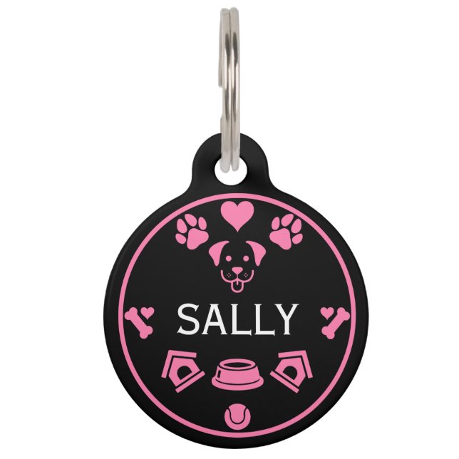Funny Dog Name Pet Tag (Front)