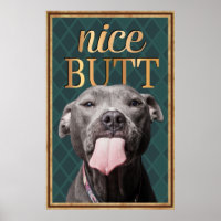 Funny Dog Nice Butt Bathroom Wall Art