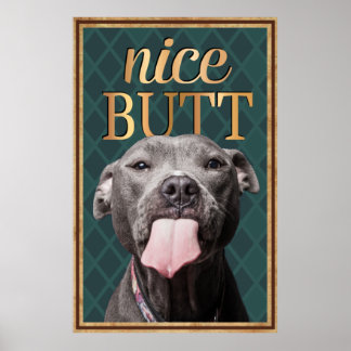 Funny Dog Nice Butt Bathroom Wall Art