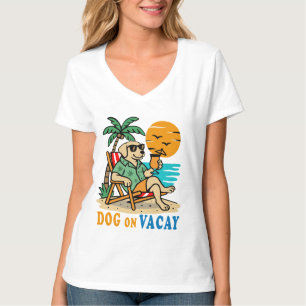 Funny Dog on Vacation T-Shirt Cute Summer