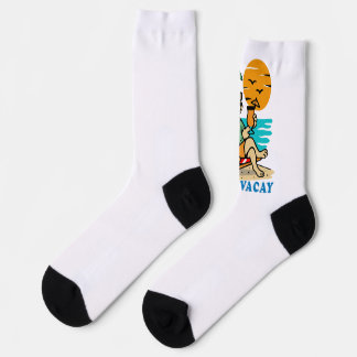 Funny Dog on Vacation T-Shirt | Cute Summer Socks