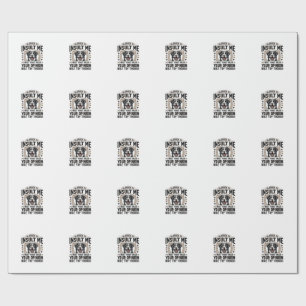 Funny Dog Opinion Vintage T-Shirt Design_1 Wrapping Paper