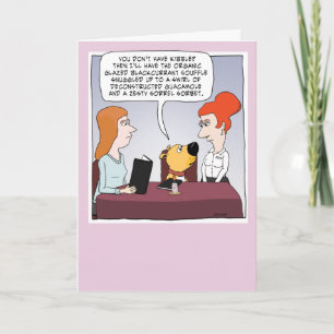 Funny Dog Orders Fancy Feast Birthday Card