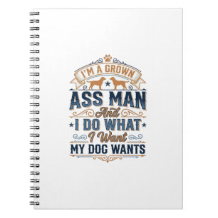 Funny Dog Owner Quote Vintage Vector Design_1 Notebook
