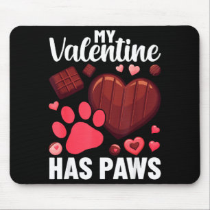 Funny Dog Owner Valentines Day Heart Women Girls Mouse Mat
