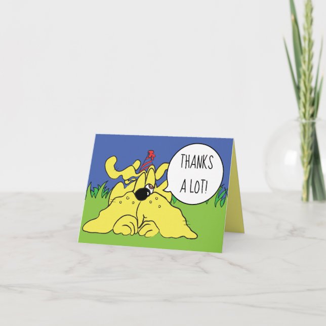 Funny Dog Party Animals! Personalize Thank You Card (Front)