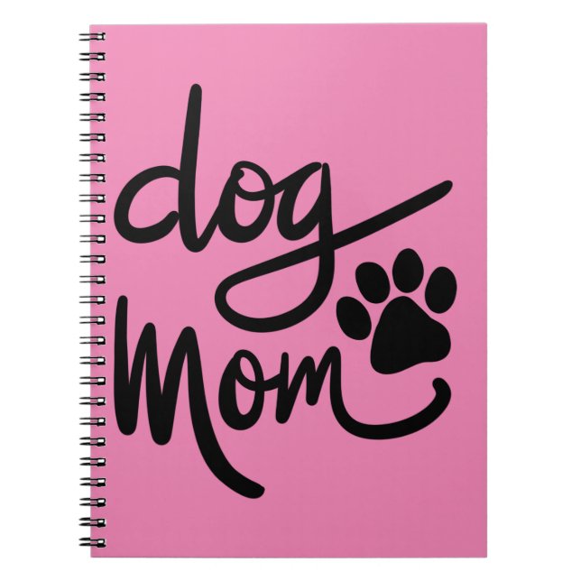 Funny Dog Paw Dog Mum Notebook (Front)
