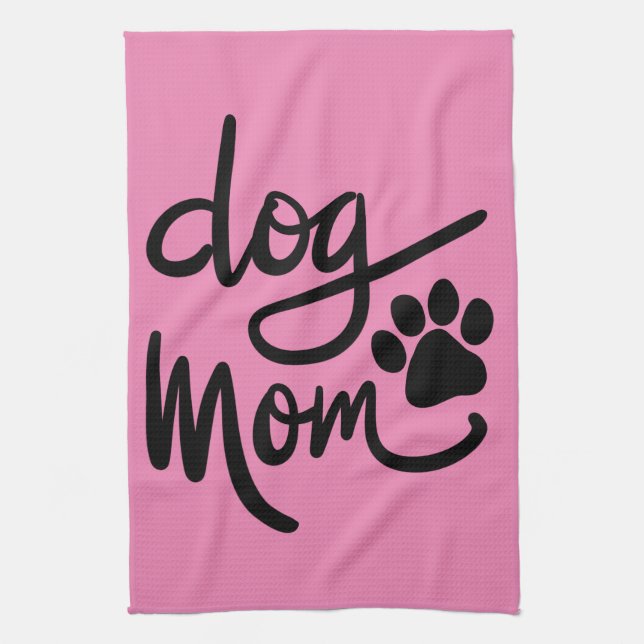 Funny Dog Paw Dog Mum Tea Towel (Vertical)