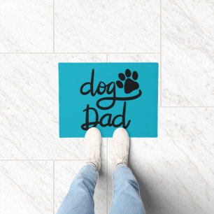 Funny Dog Paw Print Dog Dad Doormat