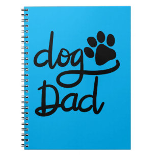 Funny Dog Paw Print Dog Dad Notebook