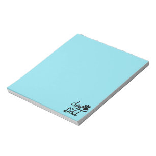 Funny Dog Paw Print Dog Dad Notepad