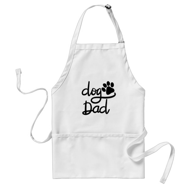 Funny Dog Paw Print Dog Dad Standard Apron (Front)