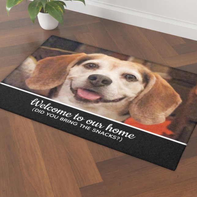 Funny Dog Photo Did You Bring Snacks Welcome Doormat (Creator Uploaded)