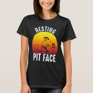 Funny Dog Pitbull Resting Pit Face For Men Women T-Shirt