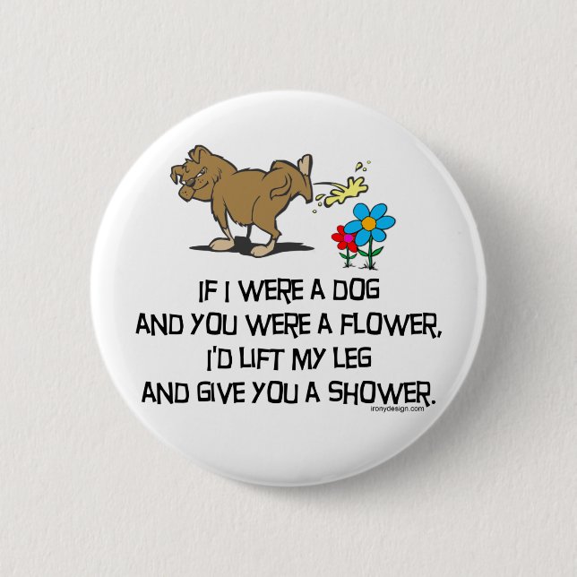 Funny Dog Poem 6 Cm Round Badge (Front)