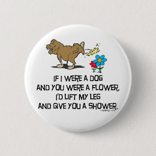 Funny Dog Poem 6 Cm Round Badge