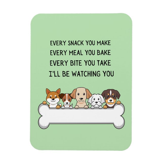 Funny Dog Puppy Faces I'll Be Watching You Magnet (Vertical)