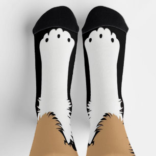 Funny dog puppy leg Feet front paw back Socks