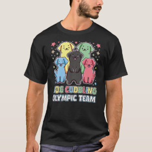 Funny Dog Quote Cuddling Olympic Team Cool Animal  T-Shirt