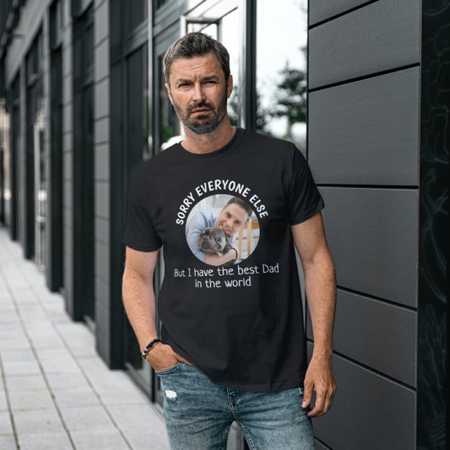 Funny dog Quote Fathers Day Custom Photo   T-Shirt (Creator Uploaded)