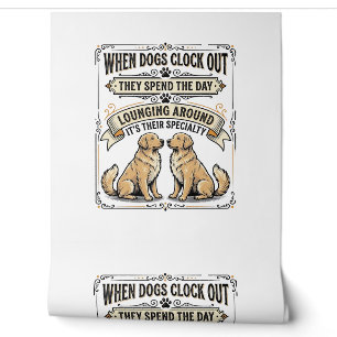 Funny Dog Quote Vintage Engraving Lounging Pups Sh Wallpaper