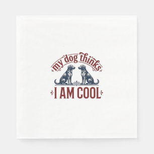 Funny Dog Quote Vintage Engraving T-Shirt Design_1 Napkin
