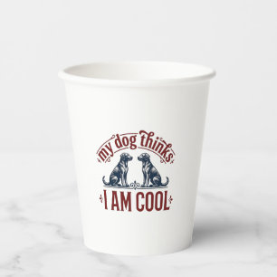 Funny Dog Quote Vintage Engraving T-Shirt Design_1 Paper Cups