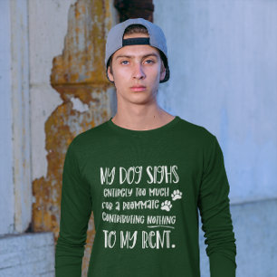 Funny Dog Quote w/ Custom Photo Men's Long Sleeve T-Shirt