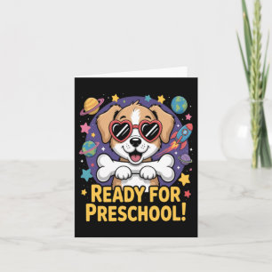 Funny Dog Ready For Preschool Vibes Back To School Card