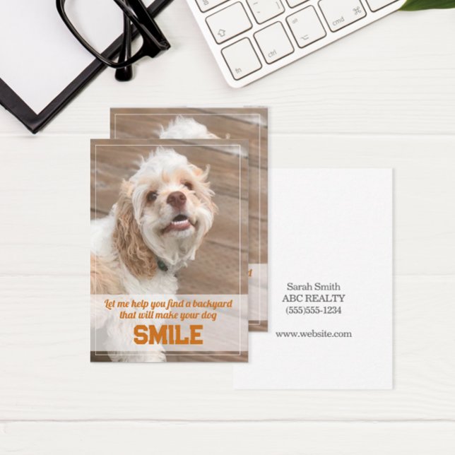 Funny Dog Real Estate Pop By Card (Personalized pop by gift tags)