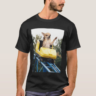 Funny Dog Roller Coaster Meme Silly Graphic Chihua T-Shirt