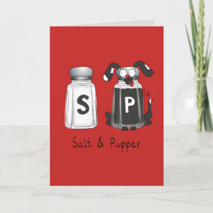 Funny Dog Salt and Pepper Card