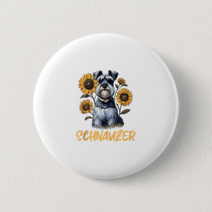 Funny Dog Schnauzer 6 Cm Round Badge