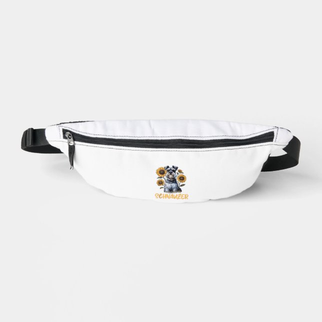 Funny Dog Schnauzer  Bum Bags (Front)