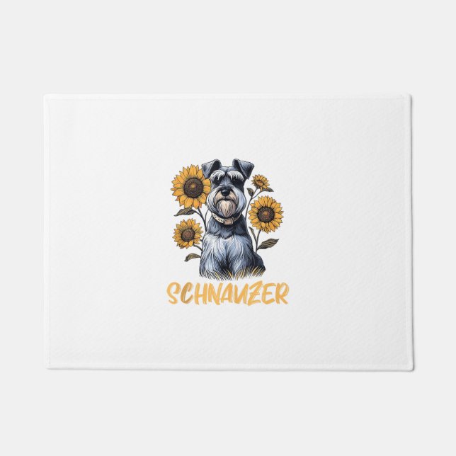 Funny Dog Schnauzer  Doormat (Front)