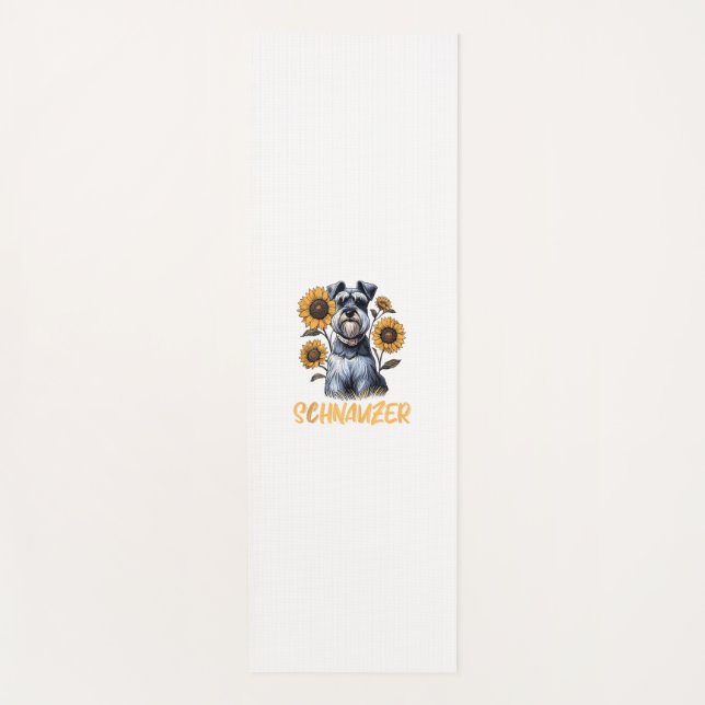 Funny Dog Schnauzer  Yoga Mat (Front)